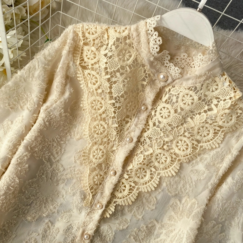 🍒NWT🍒 TEXTURED PARISIAN CHIC BLOUSE - Picture 2 of 7